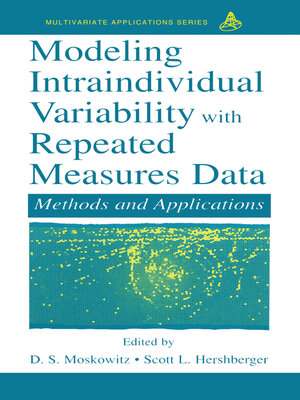 cover image of Modeling Intraindividual Variability With Repeated Measures Data